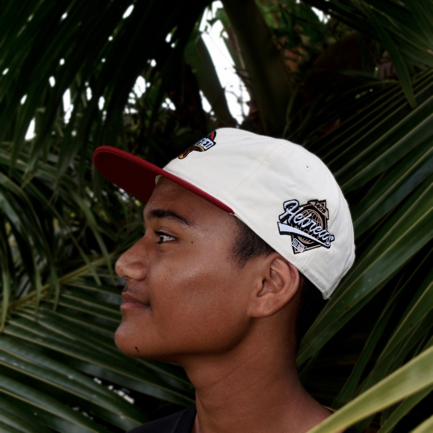 Sanctified Red and White Snapback Cap