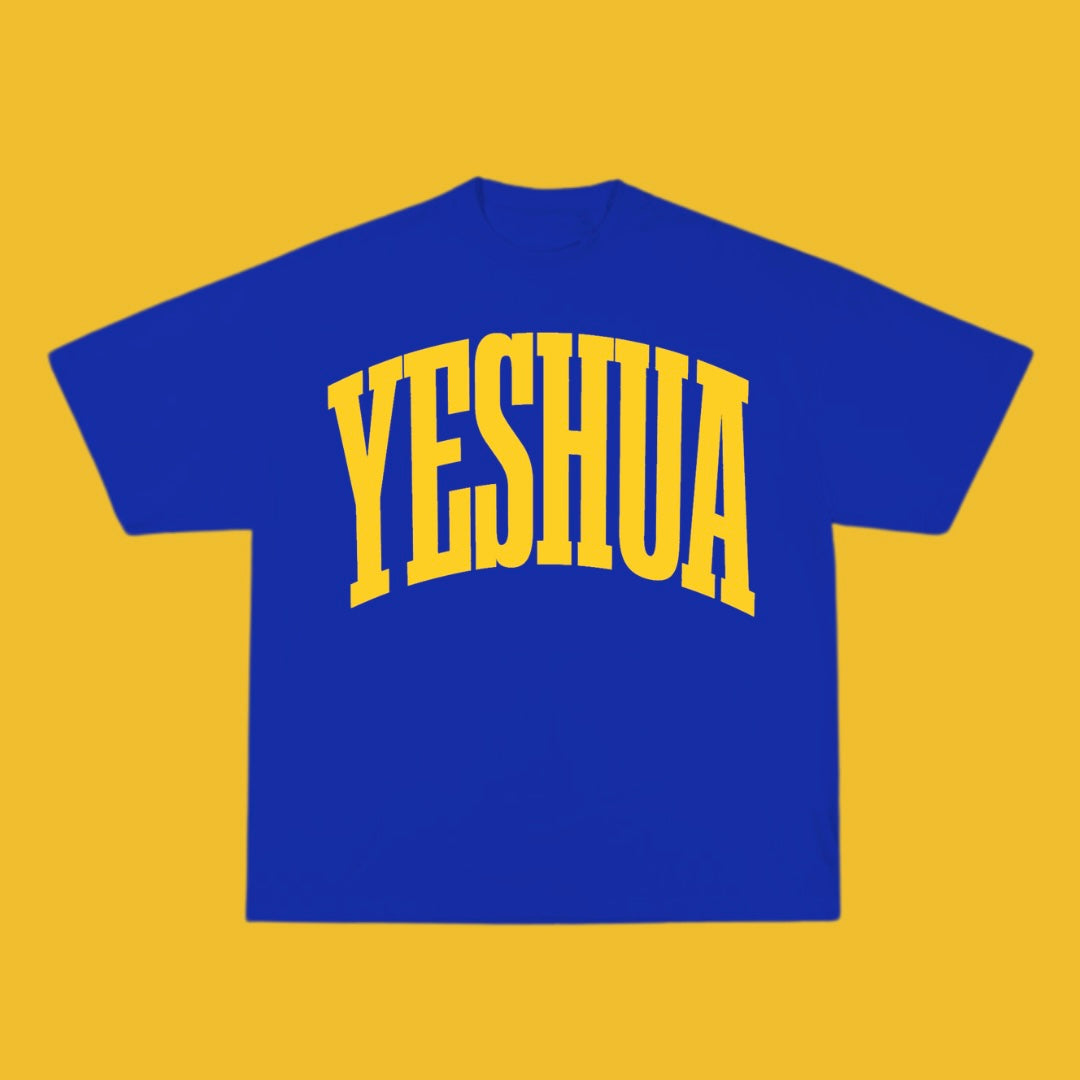 Yeshua Yellow on Blue Tshirt